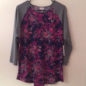 LuLaRoe Randy Baseball Tee, XL